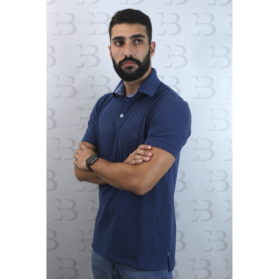 Camisa Polo Azul Indigo - Imagem 5