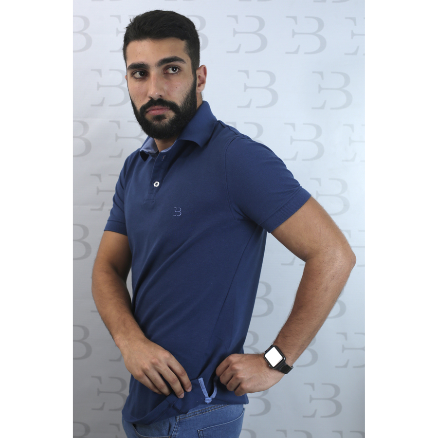 Camisa Polo Azul Indigo - Imagem 4